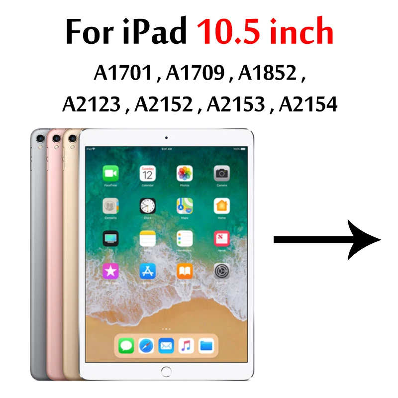 Чехол для ipad Pro 10,5/Air 3 со слотом для ручки Smart Cover для ipad 7th 10,2 чехол Funda для ipad 9,7 6th 5th Generation - Цвет: For iPad 10.5 inchs