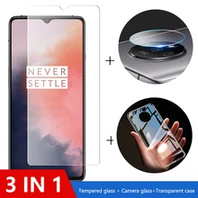 3-в-1 чехол+ Камера Стекло для oneplus 7t 7 pro Экран протектор объектива Стекло на oneplus 7, 7, 6, 6 комплектов/партия, 5 до 5 лет защитный Стекло