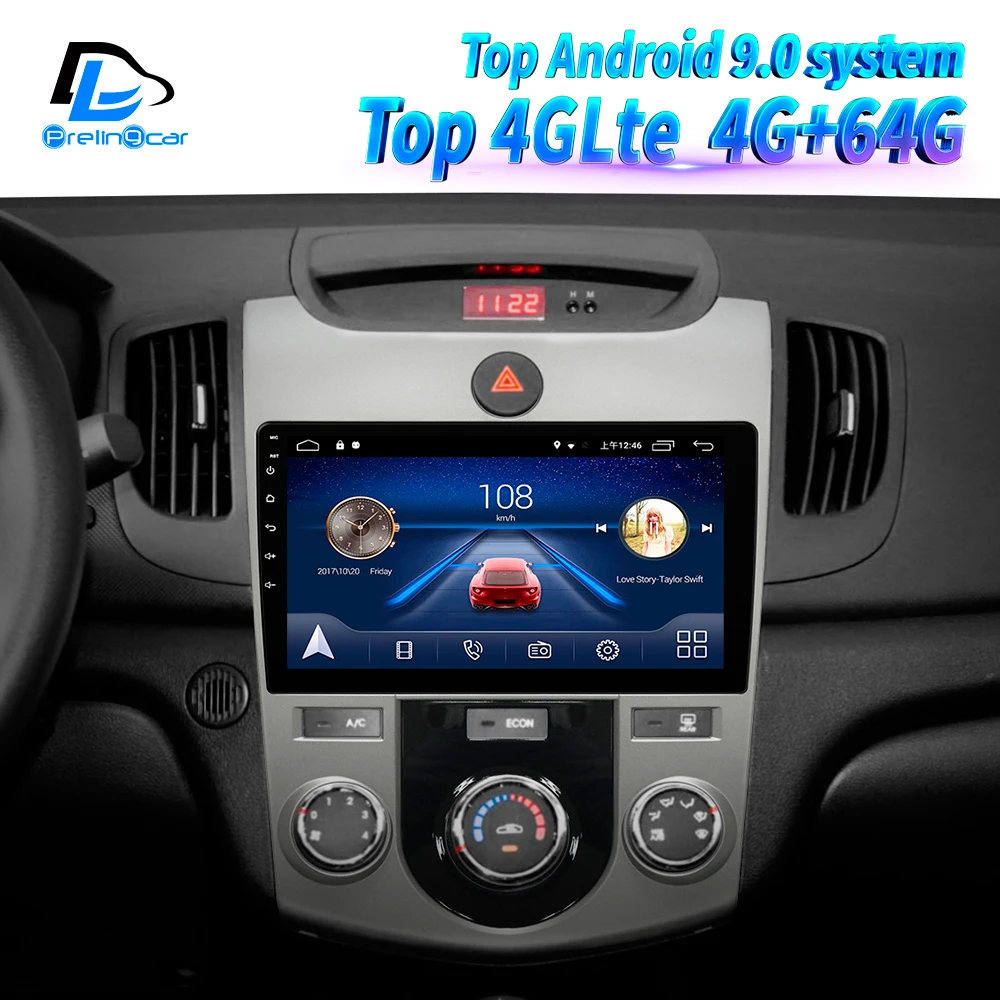 Prelingcar для Kia Cerato 2 TD 2008-2013 лет автомобильный Радио Мультимедиа Видео плеер навигация gps Android 9,0 DSP приборная панель