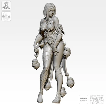 

75MM Resin Figure Kits Sexy goddess self-assembled TD-2182