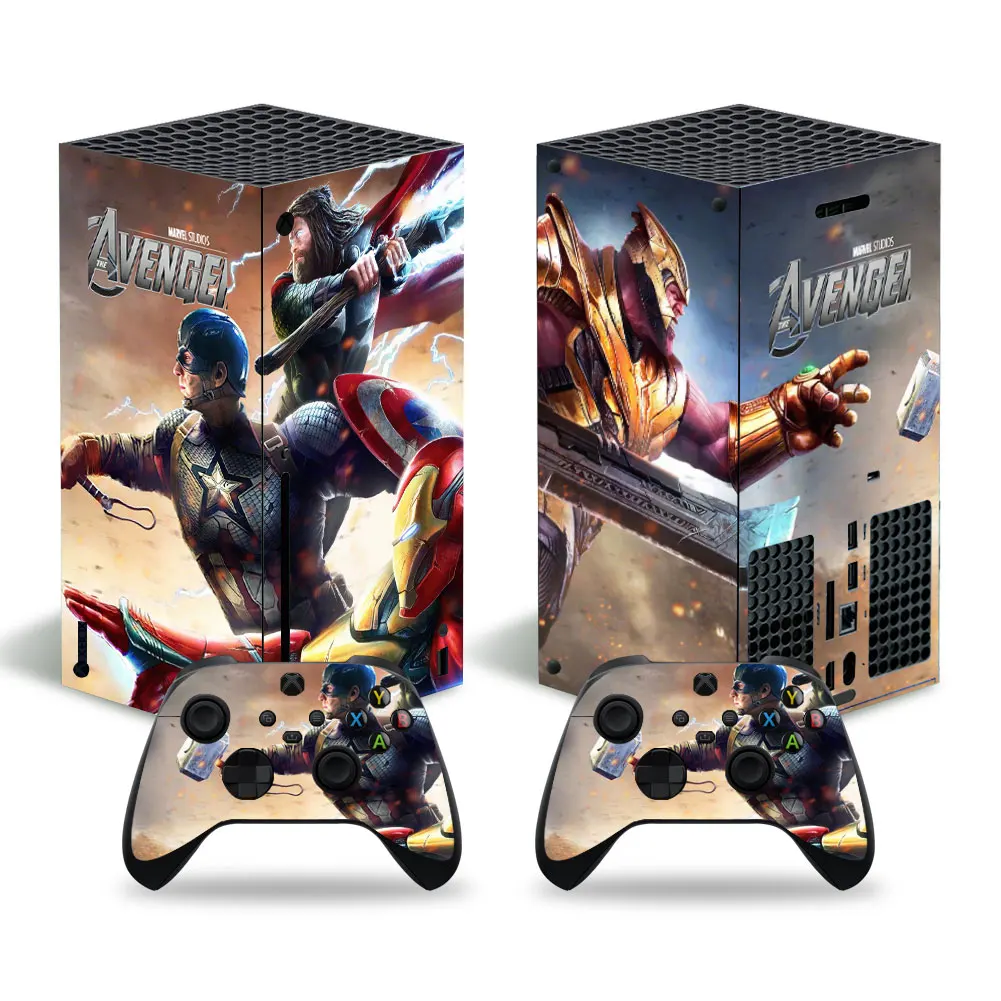 2021 Marvel Iron Man Skin Sticker Decal Cover for Xbox Series X Console and 2 Controllers Xbox Series X Skin Sticker Vinyl 