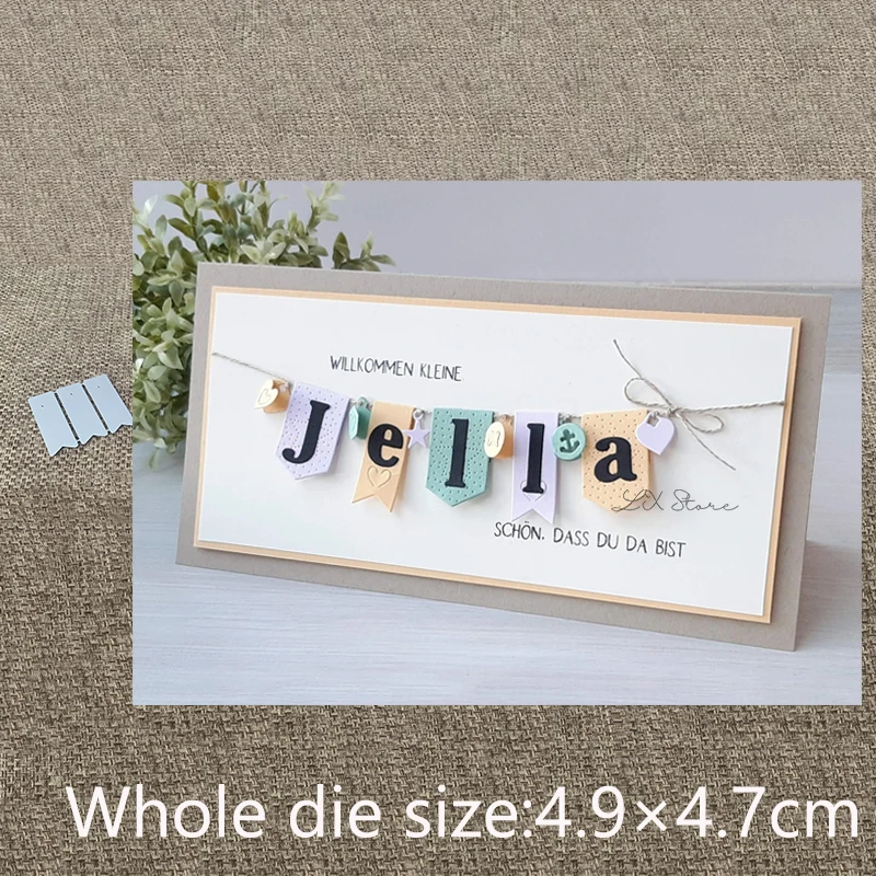 Новый дизайн металлический трафарет для вырезания штампов бирка баннер этикетка