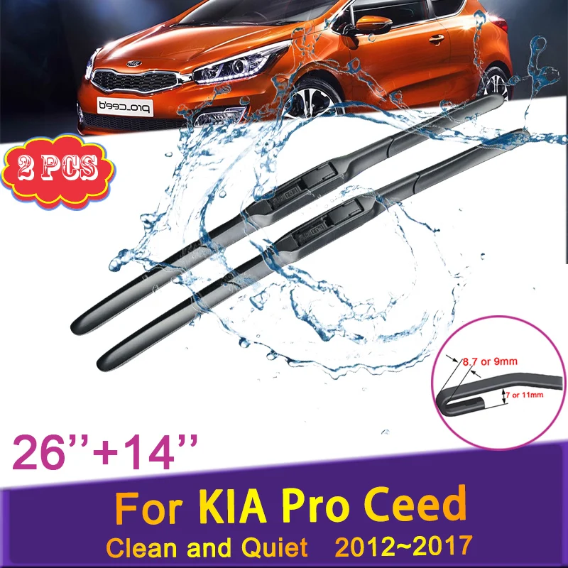 Car Front Wiper Blades For Kia Pro Ceed Jd 2012 2013 2014 2015 2016
