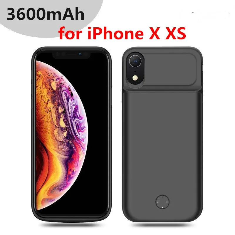 Купить KQJYS Portable Power Bank Battery Charger Cases for iPhone Xs External Charging Case X  Мобильные телефоны и аксессуары | Чехлы с аккумулятором (33007249493)