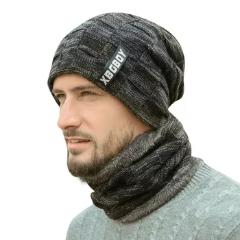 

Hot Sale Men Muts Unisex Winter Cap WIndshield Scarf Beanie Hat Czapka Zimowa Can Be Used As Scarf And Hat Gorros Invierno #C12