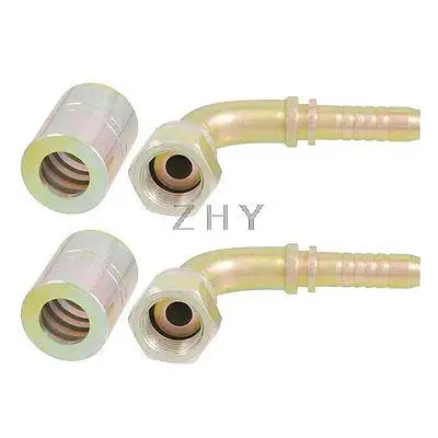 

2 x Hex Bushing 3/8" PT Female Threaded L Type Flat Tube Oil Pipe Fittings