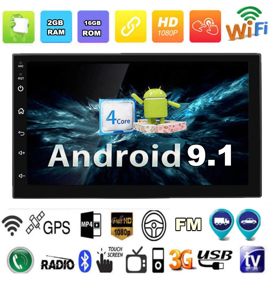 2DIN 2G + 16G Универсальный Автомобильный gps радио плеер Android 9,1 ips экран навигация Мультимедиа Bluetooth 2DIN 2G + 16G Универсальный Автомобильный gps радио плеер Android 9,1 ips экран навигация Мультимедиа Bluetooth