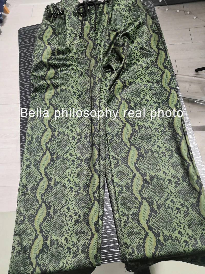 Bella philosophy/ брюки для девочек со змеиным принтом; Pantalones Mujer Cintura Alta; свободные женские брюки с высокой талией в стиле Харадзюку