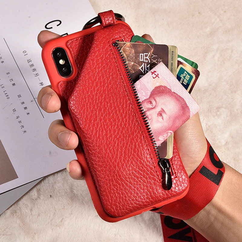 Стильный противоударный чехол кошелек для iphone X XS Max XR 8 7 6 6S Plus|Чехлы-накладки| |