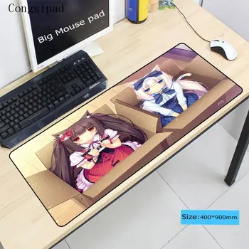 

900x400X2MM XXL Japan Anime Large Mousepad Lock Edge Gaming keyboard Mouse Pad Mat For Japanese anime Cute DATE A LIVE