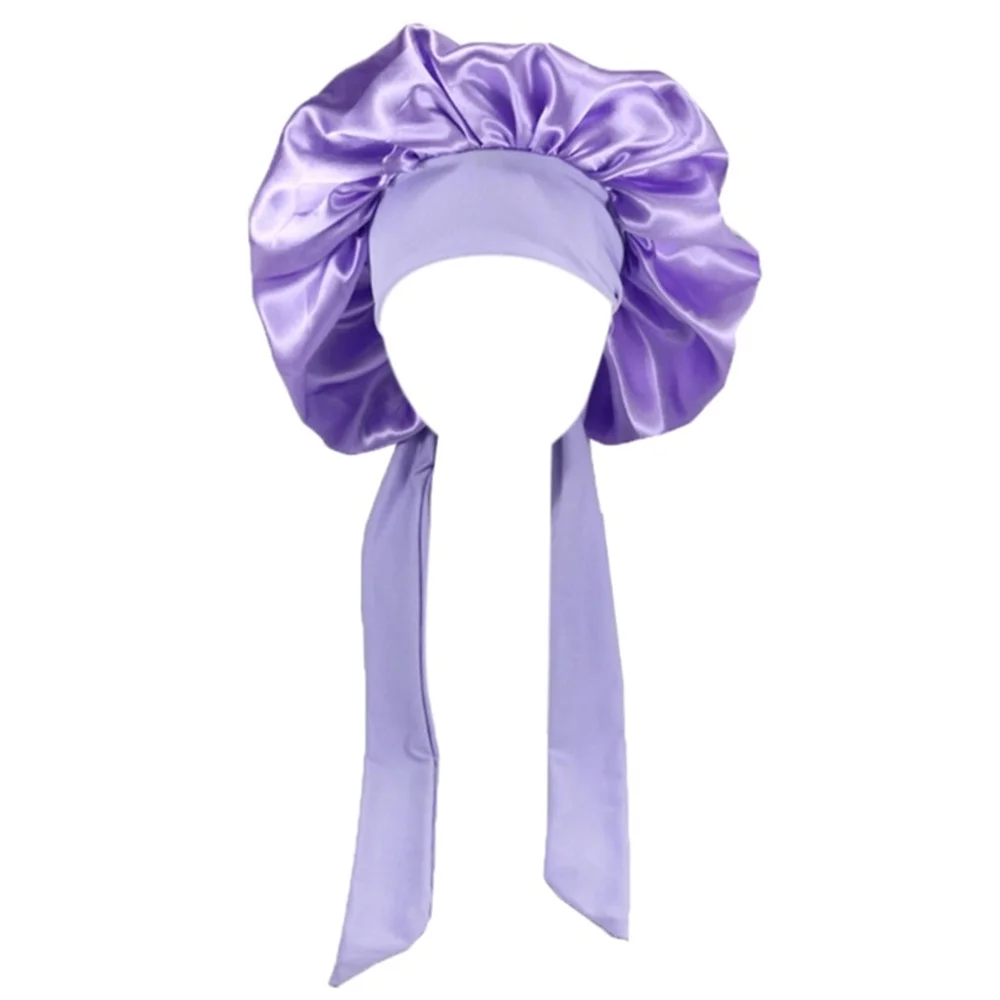 Women Satin Solid Sleeping Hat Night Sleep Cap Hair Care Bonnet Nightcap for Women Men Unisex Cap Bonnet De Nuit Shower Turban hair bonnet satin bonnet satin nightcap sleeping cap