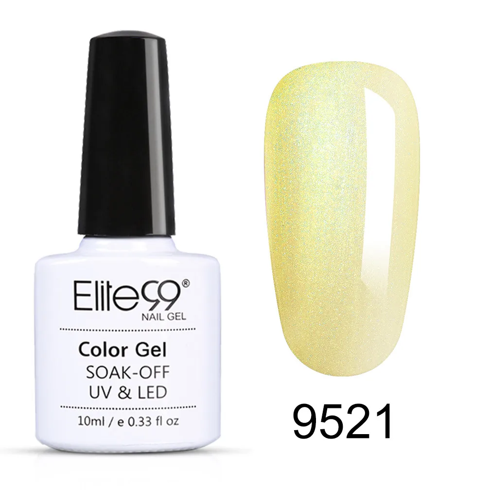 Elite99 10ml Shell Mermaid UV Gel Varnish Semi Permanent Pearl Hybrid Gel Nail Polish Soak Off Nail Art Gel Polish Manicure - Цвет: 9521