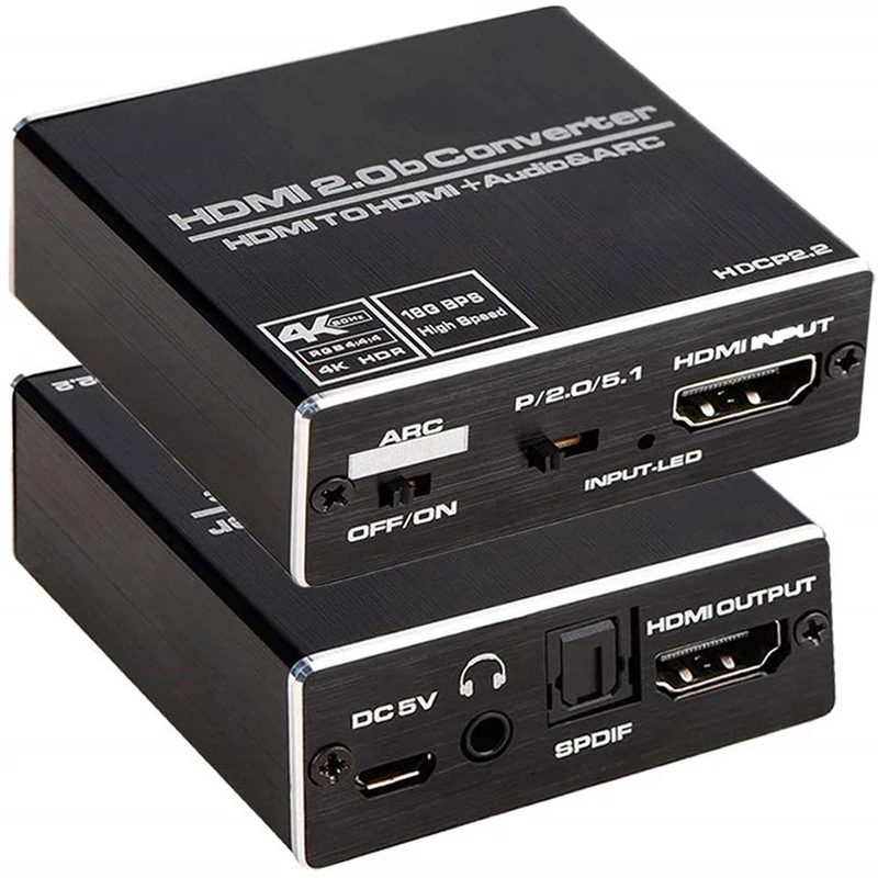 4K HDMI 2 0 аудио экстрактор 5 1 ARC сплиттер в оптический TOSLINK SPDIF|Кабели HDMI| |