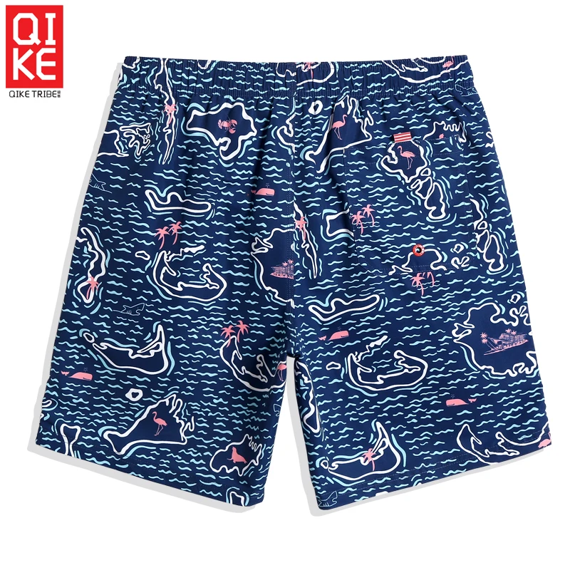Leopard Print Mens Summer Casual Swimming Shorts Beach Board Shorts