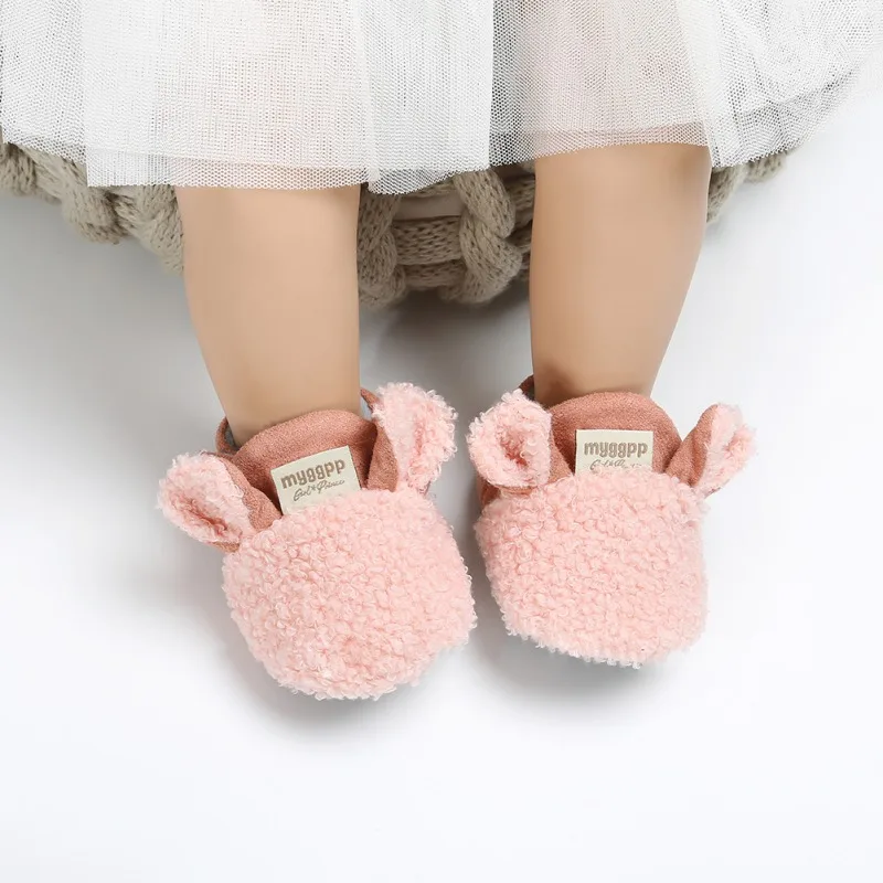 

AU Toddler Girl snow Boots Shoes Newborn Baby Autumn Winter cotton Warm Soft Sole Plush Prewalker