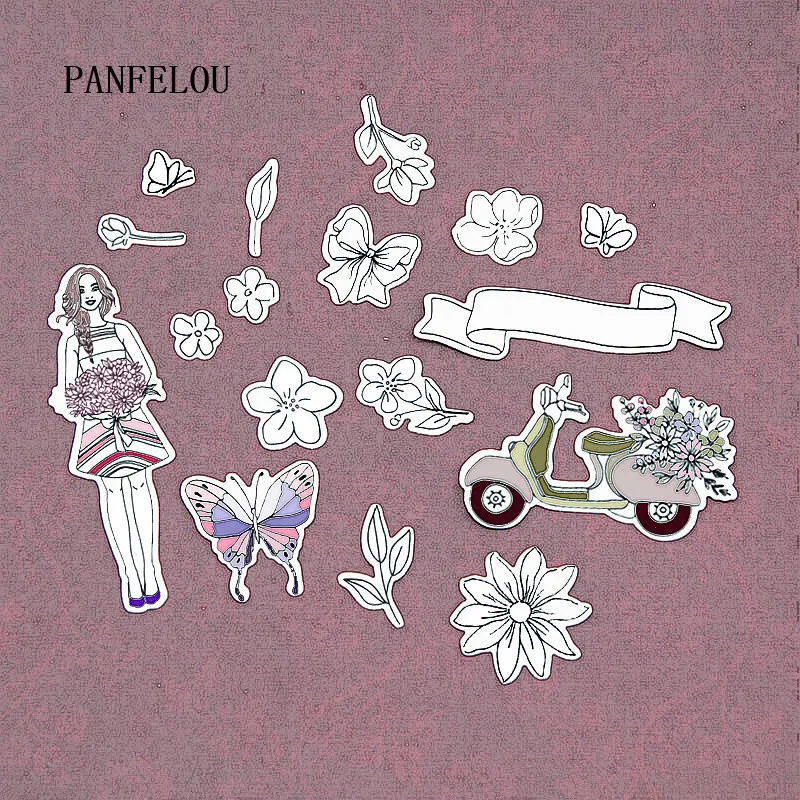 PANFELOU 11x15 см цветы для девочек прозрачный силиконовый прорезиненный прозрачный штамп мультфильм для скрапбукинга/DIY Рождественский свадебный альбом