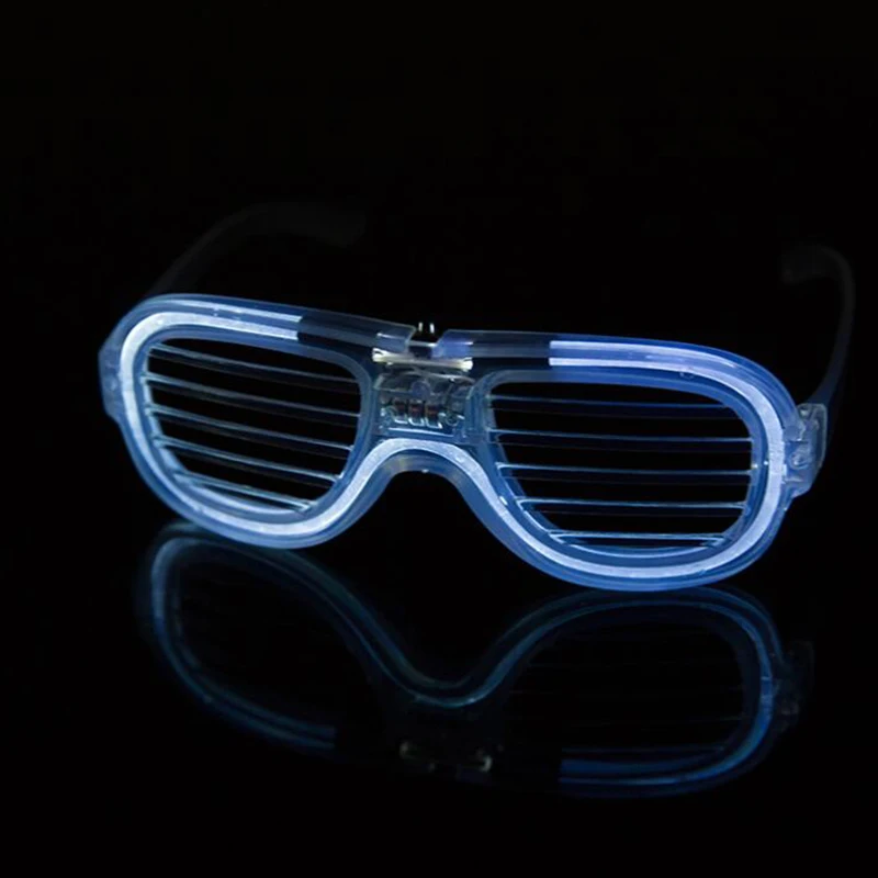 Silver Светодиодный очки светящиеся яркие праздничные товары Luminousglasses мигающий неоновый знак атмосф подарки Bril веселой рождественской - Цвет: Silver