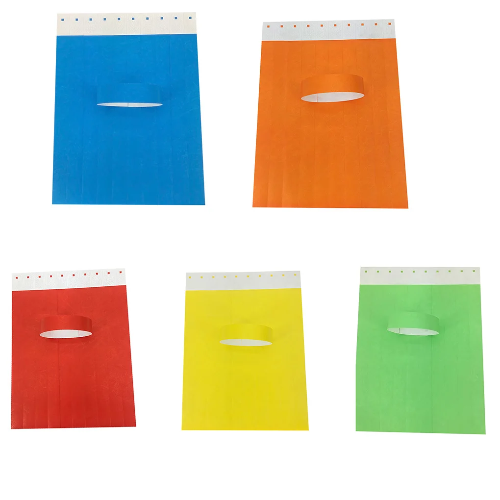 100pcs Tyvek Paper Wristbands Synthetic Bracelet Meeting for Party Playground Events Table Number | Спорт и развлечения