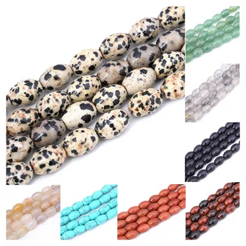 

Natural Stone Colored Crystal Loose Beads 10x14mm Oval Beaded Making DIY Bracelet Necklace Earrings Jewelry Accessories