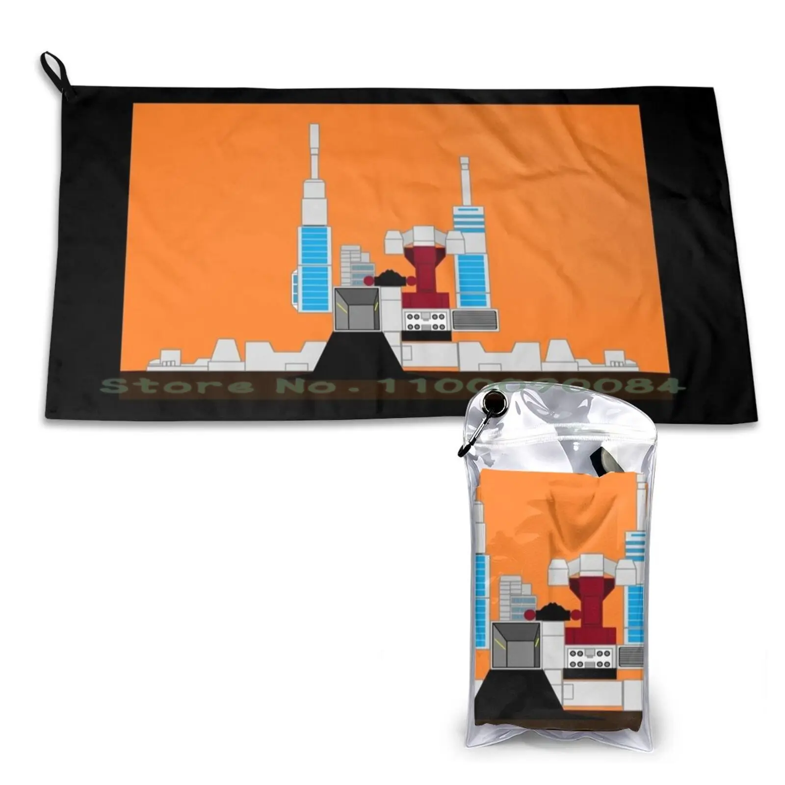 Metroplex Asciugamano Ad Asciugatura Rapida Palestra Bagno Sportivo Città Portatile Autobot City G1 Robot Metroplex Cybertron Morbido Assorbente Del S