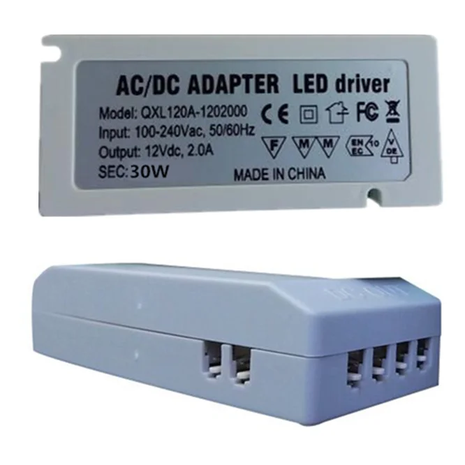 100pcs DC 12V 24V 30W Fireproof Safe drive 6 Ports 2510 Injector Power Adapter LED Cabinet Closet Light Drive for Led light | Лампы и