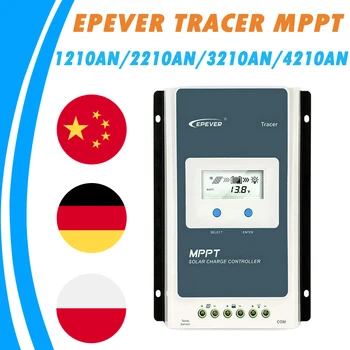 

EPever Solar Charge Controller 10A 20A 30A 40A Blacklight LCD Solar Regulator 12V 24V Auto Tracer1210AN 2210AN 3210AN 4210AN TOP