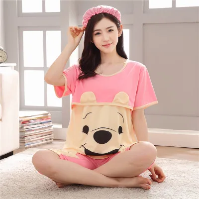 Summer Pajamas Thin Short Sleeve Pregnant Loose Cotton Pregnant Women Wear Suit Set