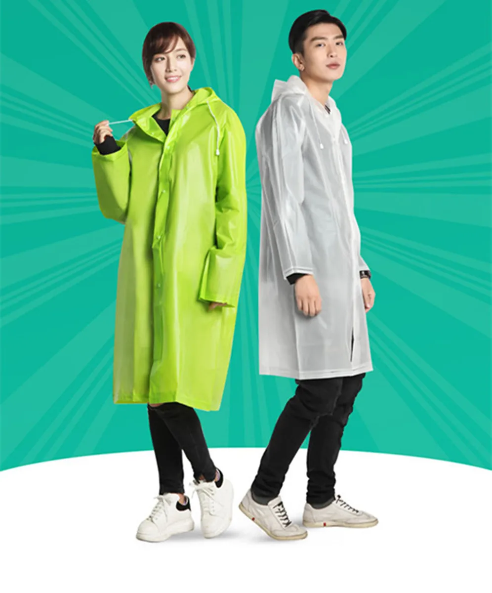 Travel matte transparent raincoat adult hiking suit waterproof men and women outdoor rain coat long poncho regenjas rain jacket