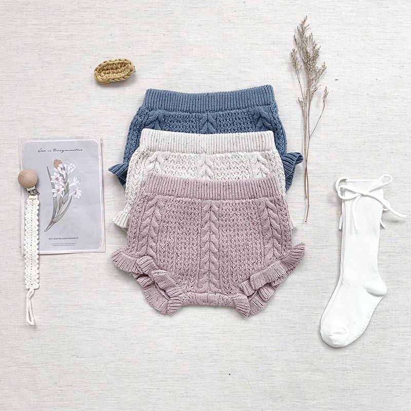 Kids Shorts Spring Autumn PP Knit Baby Boys Girls Casual