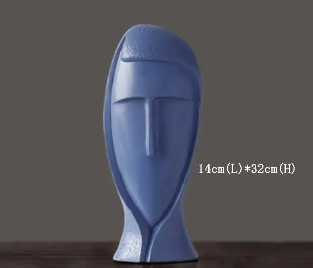 M dark blue Современная абстрактное искусство элегантная Скульптура девушки мода украшение дома длинные волосы девушка украшения мебели - Цвет: M dark blue