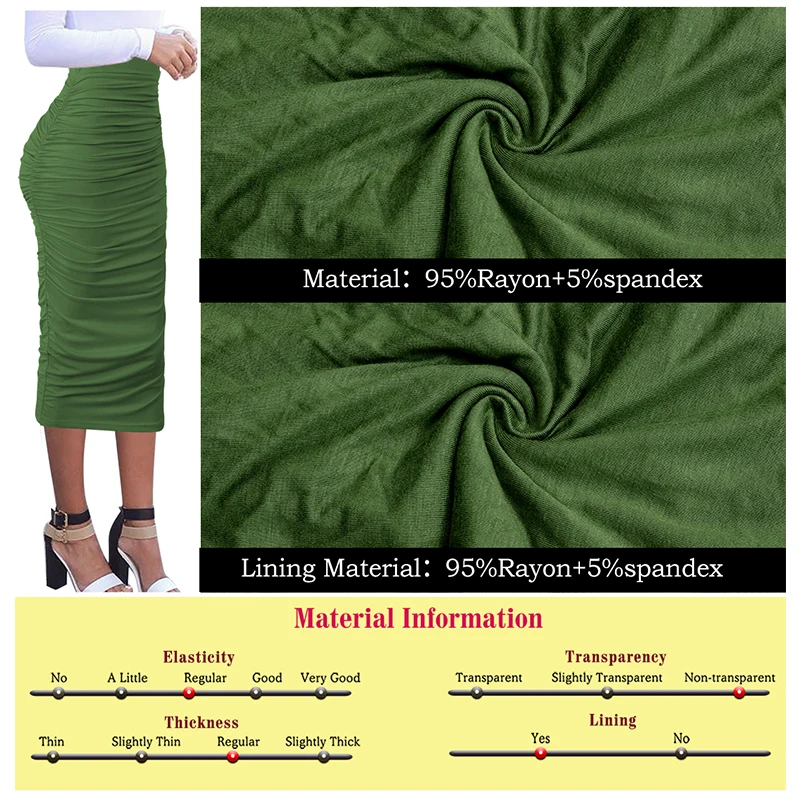 Vfemage Womens Elegant Ruched Ruffle High Waist Leopard Floral Print Slim Casual Work  Party Pencil Midi Mid-calf Skirt  1023