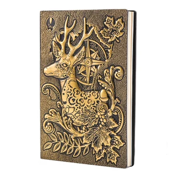 

New European Premium Retro Relief Notepad Premium Gift Notepad Tourism Memorial Notebook Bronze