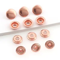 30sets 15mm Metal Press Studs Sewing Button Snap Fasteners Rose gold Sewing Leather Craft Bags Garment Handmade DIY Accessories 1