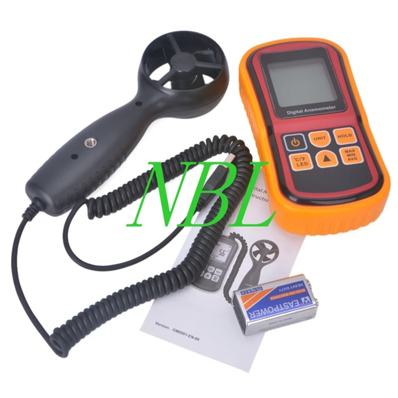 

Digital LCD Handheld Anemometer Wind Speed Meter Thermometer 0~45m/s GM8901 Digital LCD Display Wind Meter Measuring Tools