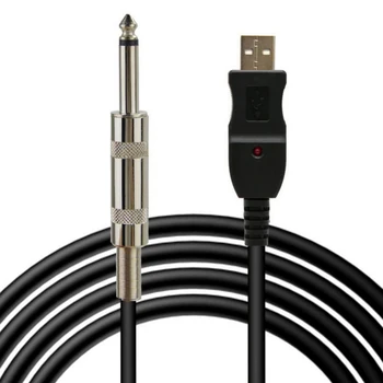 

Bass Connection Computer Guitar Accessories Player Audio Cable Recording USB To XLR 6.3mm Jack Durable Professional Instrument