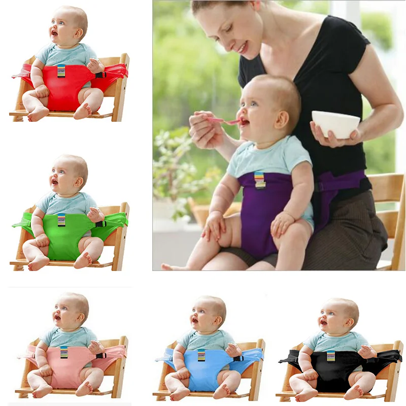Pure Cotton Baby Dinning Chair Safety Belt Portable Seat Lunch Stretch Wrap Feeding Harness Fixed Straps |