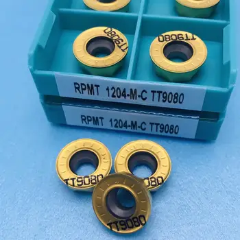 

10 pieces RPMT1204M C TT9080 carbide tool metal turning tool RPMT1204 M C machine tool accessories lathe milling tool