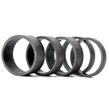 

5pcs/set 28.6mm Carbon Fibre Bike Fork Headset Spacer Road Cycling Mountain Bicycle MTB Front Fork Gasket