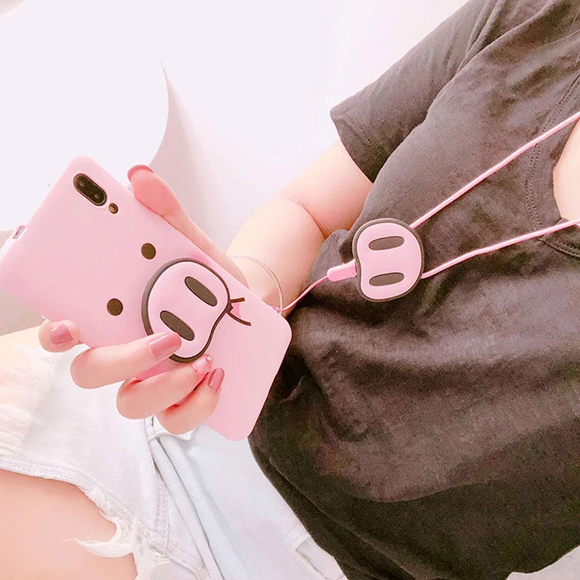 

Cartoon Piggy Case Redmi Note 7 Pro Redmi Note 6 5A Prime 4x Pro 5 Plus 4A For Xiaomi 9 SE Mi 8 Lite 6X A2 5X A1 Holder Covers