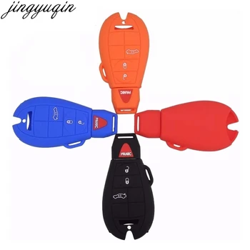 

10pcs 4 Button Remote Key Fob Silicone Case Cover For Jeep for Dodge Ram Chrysler 300