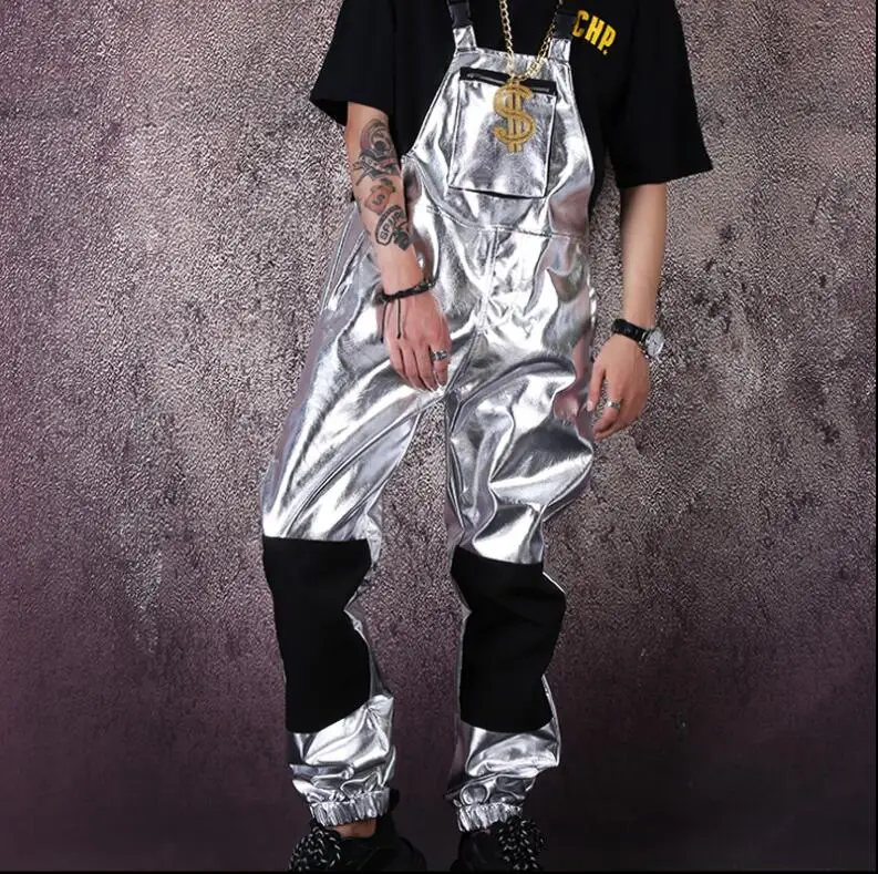 M-6XL! модный серебряный комбинезон для ночного клуба хип-хоп комбинезон в стиле хип-хоп хипстерский комбинезон - Цвет: 11