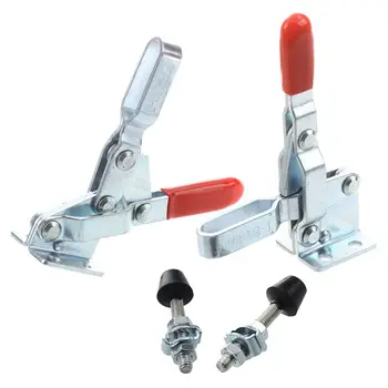 

2pcs 102B 180Kg 397 Lbs U Shape Bar Red Handgrip Vertical Toggle Clamp