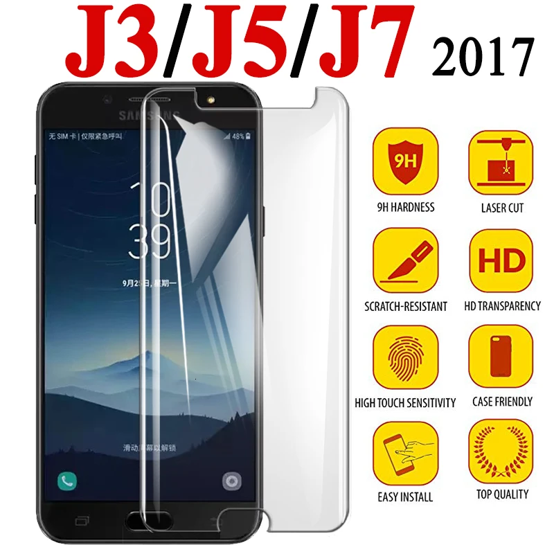 Для samsung Galaxy system закаленное стекло J3 J5 J7 Защитная Броня samsung Galaxy J3 j5 j7 на samsung j4 j6 j8 стекло