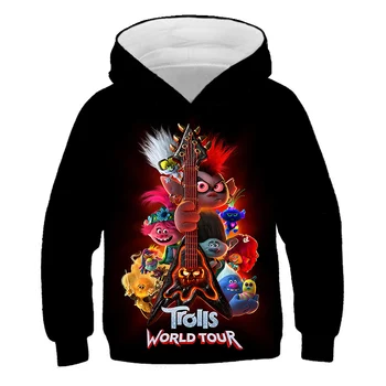 

Children Clothes 4 To 14 Years Kids Hoodies Trolls World Tour Sonic 3D Printed Hoodie Sweatshirt Boys Girl Hooded Mario Trolls 2