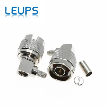 

10PCS N Male Right Angle Crimp RG58 RG142 LMR195 RG223 50-3 Cables RF Connector