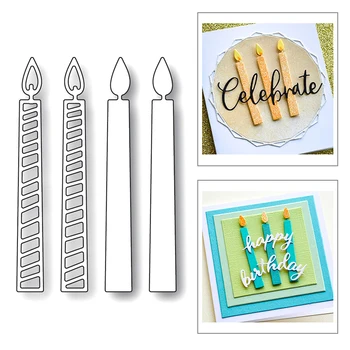 

Hot New 2020 Birthday Candle Pattern Metal Cutting Dies Foil Stencil For Scrapbooking Album Decorative Embossing Craft Dies Cut