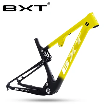 

2020 Chinese carbon full suspension mtb frame 29er bicicletas mountain bike BSA bicycle parts Disc carbon frame Matte Glossy