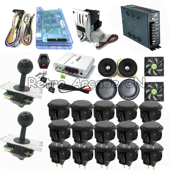 

Pandora 6s 1388 in 1 DIY full kit with PCB Board power supply 5Pin Joystick copy Sanwa Button For Arcade Game Cabinet machine