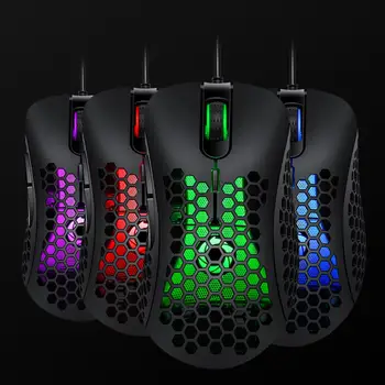 

High quality Hollow-out Honeycomb Shell Gaming Mouse Colorful Backlit Light Wired Mice for Game Lovers Gaming Mouse