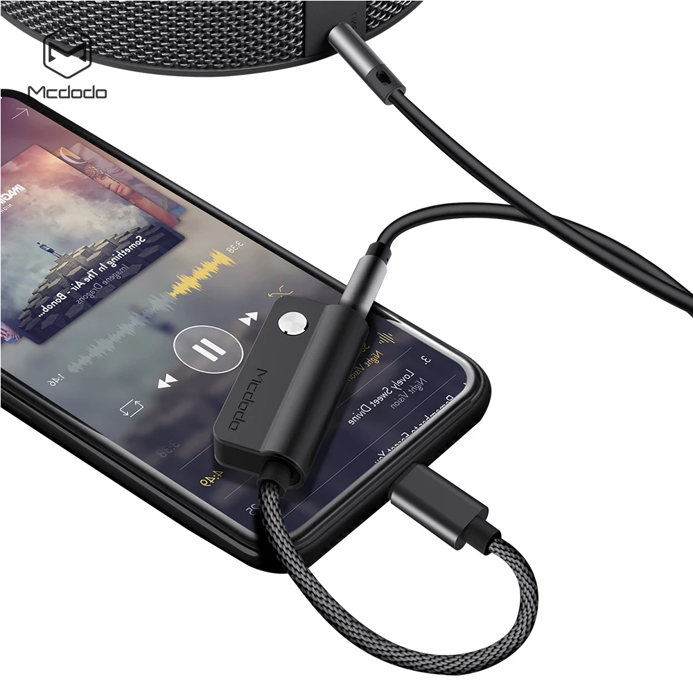 Mcdodo 2in 1 Audio Cable Adapter For IPhone X 8 7 3 5mm Jack Earphone Headphone
